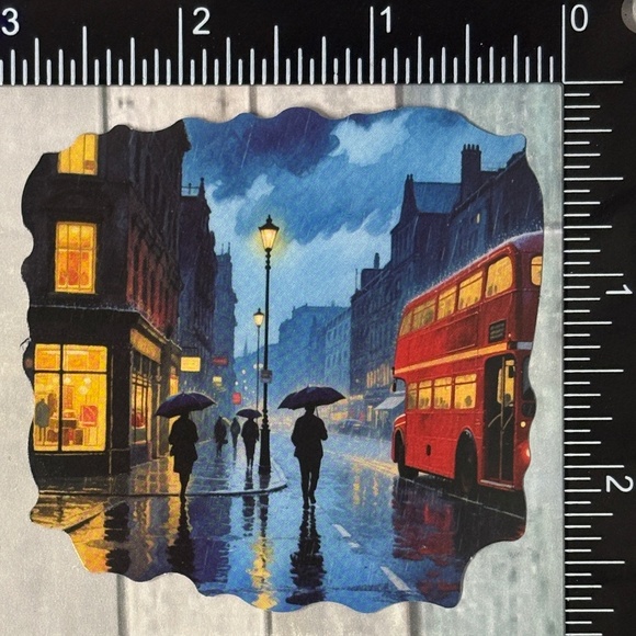 🌀10/$10🌀 Rainy Night Travel Travel Reusable Waterproof Vinyl Sticker Decal - Picture 1 of 1